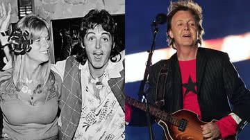 Linda e Paul McCartney em 1976, e o ex-beatle em 2005 - Domínio Público via Wikimedia Commons / Getty Images